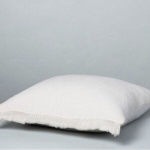 NWT Hearth & Hand Magnolia Standard Textured Matelasse Fringed Sham Sour‎ Cream